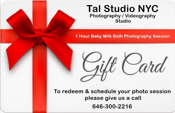 1 Hour Baby Milk Bath Photography Session Gift Card Tal Studio NYC