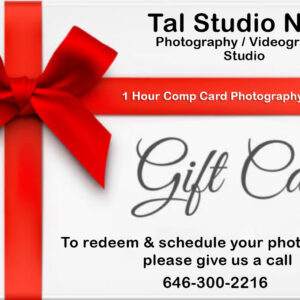 1 Hour Comp Card Photography Sessions Gift Card Tal Studio NYC