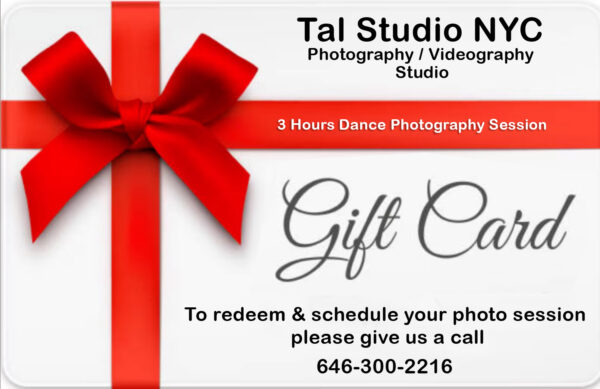 3 Hours Dance Photography Sessions Gift Card Tal Studio NYC